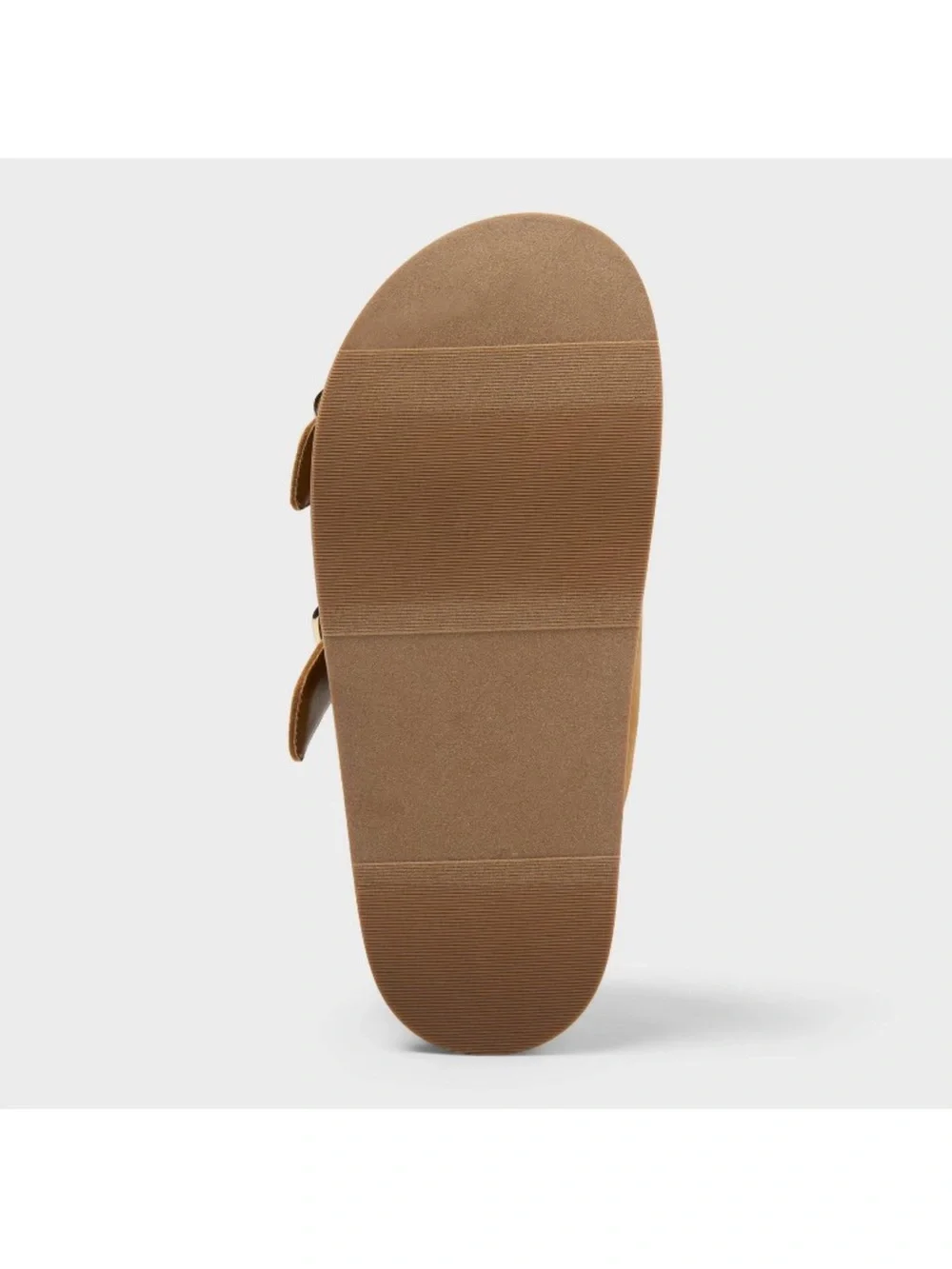 Universal Thread Tan Suede Double-Buckle Slide Sandals